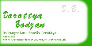 dorottya bodzan business card