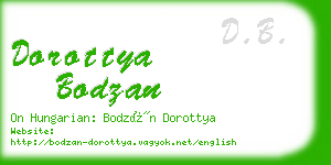 dorottya bodzan business card